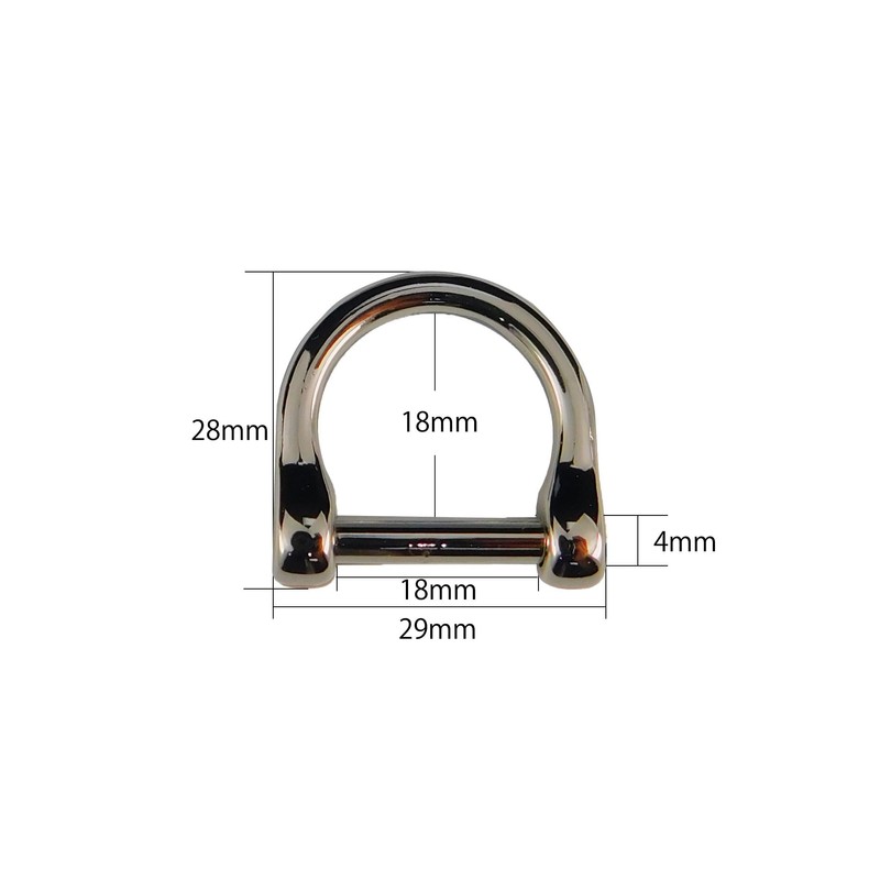 Leather King Hand Can (D Can) Screw Type (Silver) 18mm