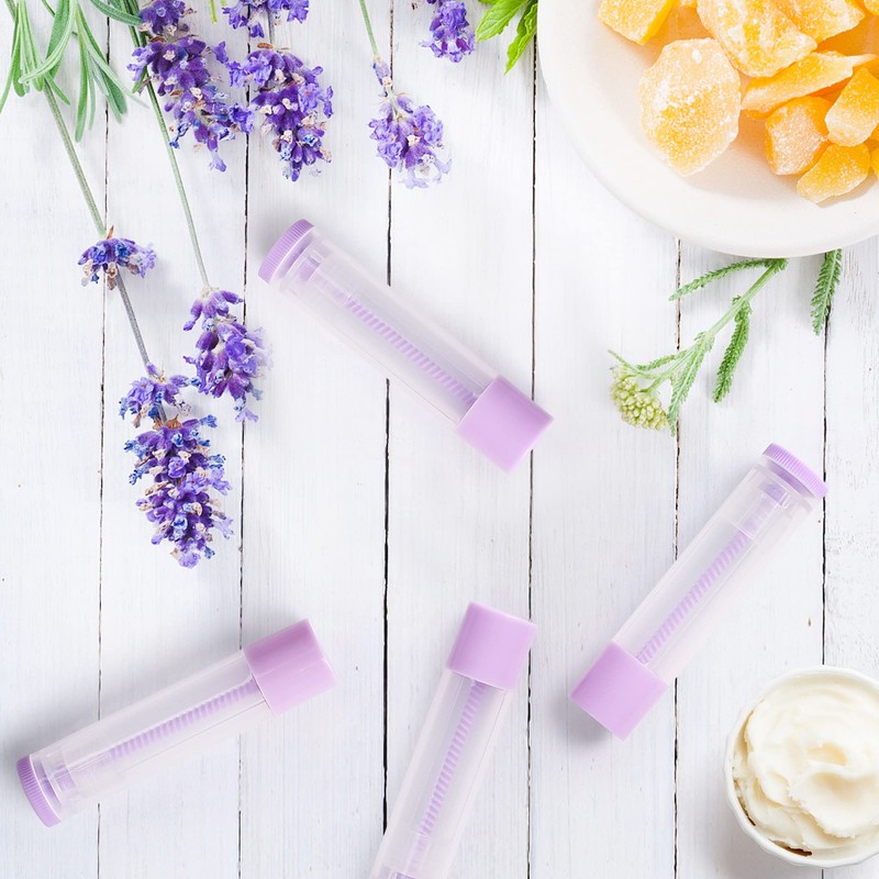 LotFancy Lip Balm Tubes Empty, 60PCS 5.5ml (3/16 Oz), Clear