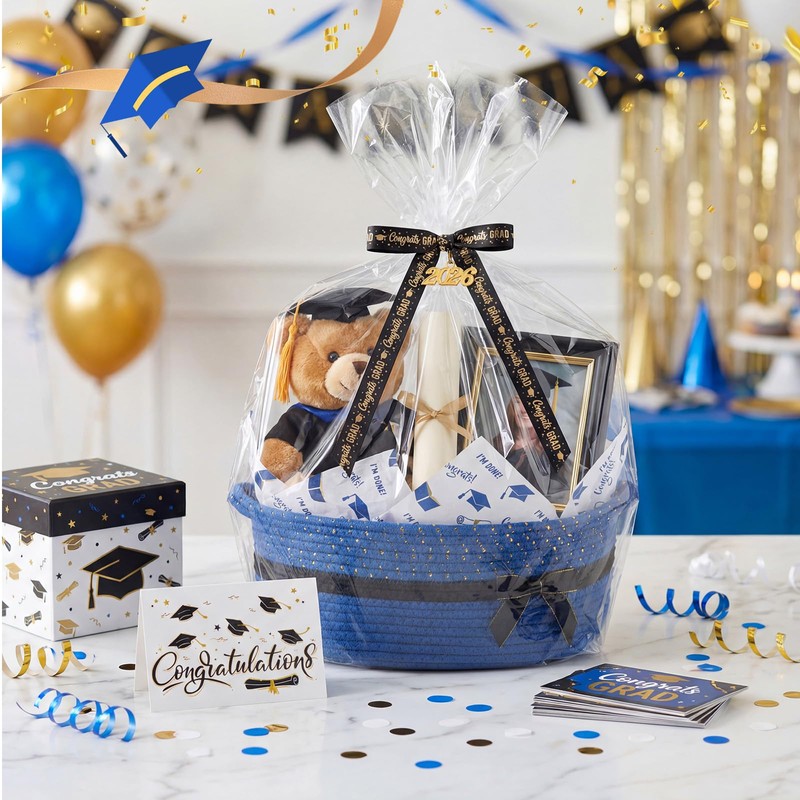 Colingmill Gift Basket for Graduation, Empty Woven Basket with Gift
