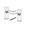 Golden Grace 1 Pair of Victorian Scroll Polished Chrome Lever