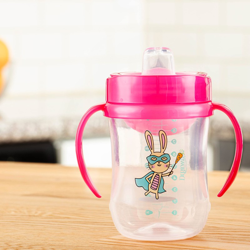 Dr. Brown's Milestones Soft Spout Sippy Cup with Handles, Pink