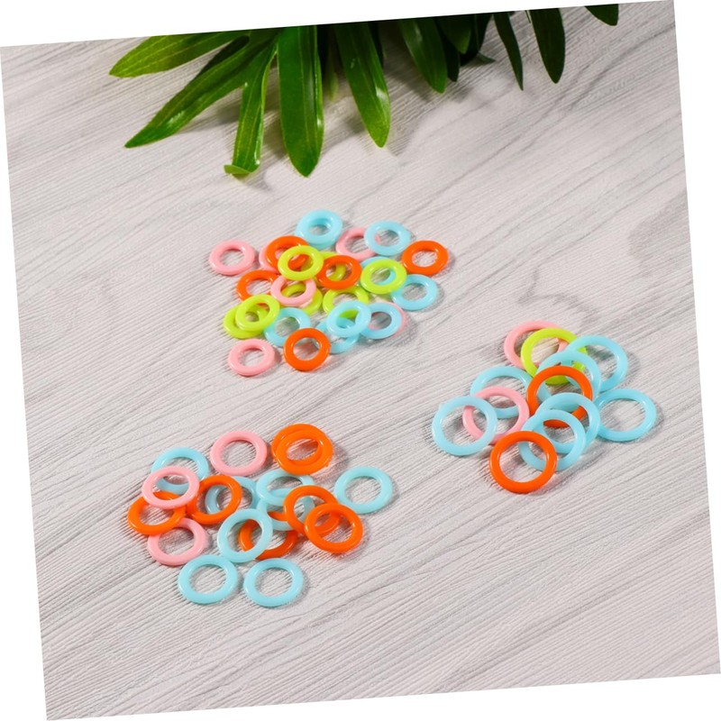 NUOBESTY 300pcs Circle Knitting Stitch Markers Set Crochet Marker Ring