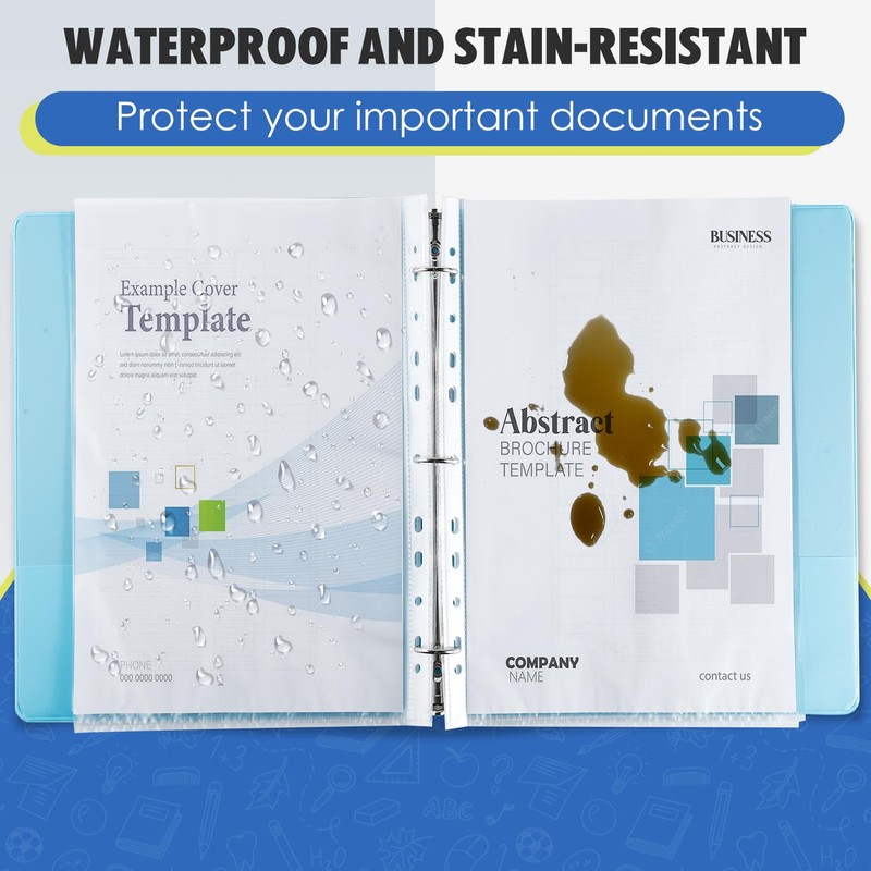 Cptoion 500 Pack Clear Page Protectors, A4, Top Loading