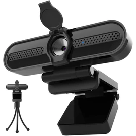 W4DS - Webcam 2K para PC con micrófono, 2K30FPS, 1080P30FPS, campo de visión de 78, enfoque automático, cancelación de ruido, corrección de