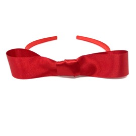 Red Matilda Style Snow White Bow Headband Wide Red Bow World Book Day