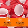 Business and Brands Red Plastic Cups, Disposable Cups 12oz (50