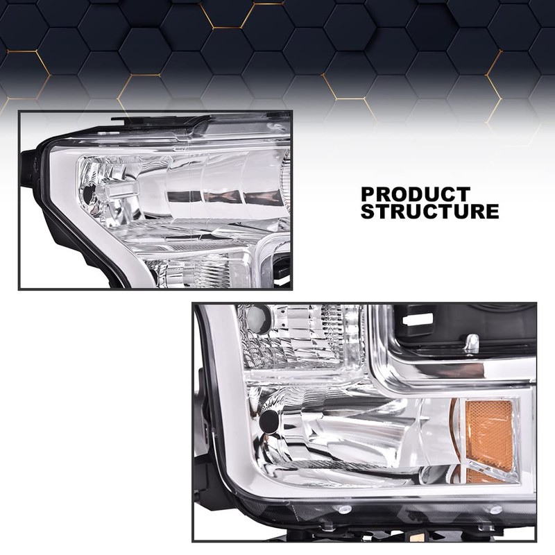 PIT66 Headlight Assembly Compatible with 2015 2016 2017 Ford F150