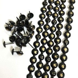 Let's Decorate 5 Meters Upholstery Tacks Strips Bronze,Decorative Nail Strips Sofa Trims Tapes,Indoor Garden Chair Tacks,Loosing Tacks Matched (11mm Bronze)