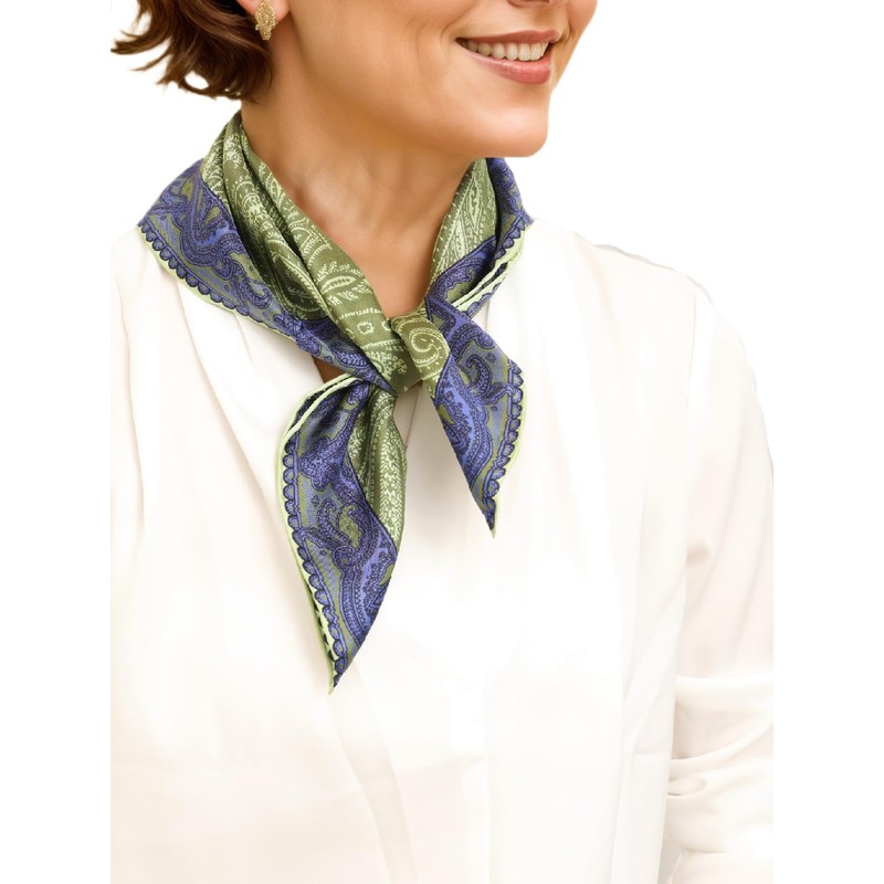 Prettystern Unisex Hand-Rolled Silk Neckerchief Silk Neckerchief for Men and