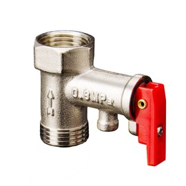 Nickel-Plated Brass Safety Valve, Pressure Relief Check Valve, for Electric Household Safety Valves, 0.8MPa, Red Tokaneit