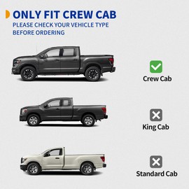 SYNTHACY 6 Inches Running Boards & Steps Compatible with 2004-2024 Nissan Titan & 2016-2024 Nissan Titan XD Crew Cab (4 Full Size Doors), A Pair Running Boards for Nissan Crew cab, Step Bars