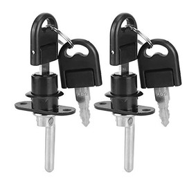 2 Uds. Cerradura de Cajón de Aleación de Zinc, Cerradura de Archivador, Llaves de Cajón, Cerradura de Caja Fuerte con Dos Llaves, Muebles para el Hogar, Cajón, Armario,(16mm black single lock)