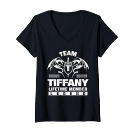 Womens Team Tiffany - Lifetime Member Gift V-Neck T-Shirt