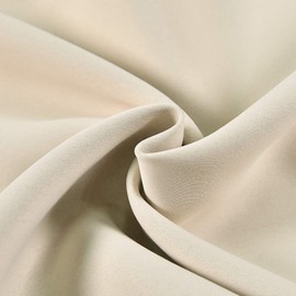 DECOVSUN 4 Panels Beige Valance for Windows 42x18 Inch Solid Thermal Insulated Blackout Rod Pocket Kitchen Short Curtain Toppers Valance for Bathroom Living Room