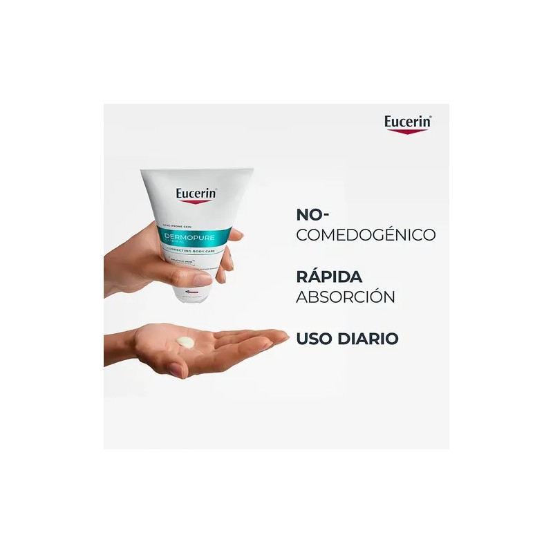 Eucerin DermoPure Triple Effect Crema Corporal, Piel Grasa e Imperfecciones,