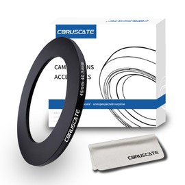 46 mm to 40.5 mm Lens Adapter Ring, Step-Down Ring Filter Adapter Compatible with All 46 mm Lenses with 40.5 mm UV ND CPL Filter + 1 x Lens Cleaning Cloth