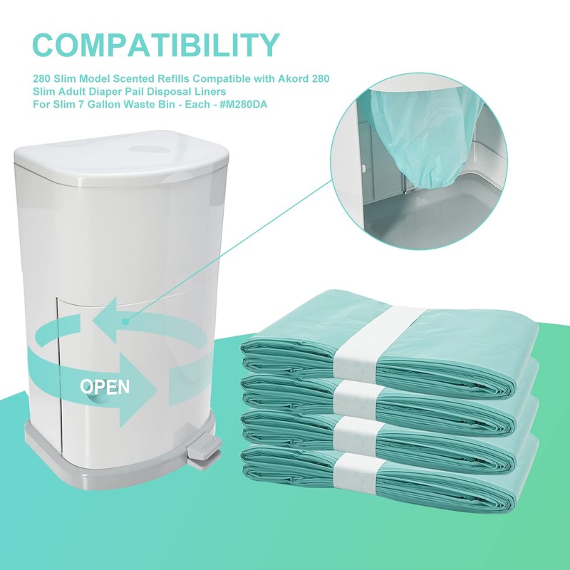 Zippland 4 Pack Diaper Liner Refills Compatible with Janibell Akord