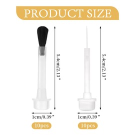 20Pcs Replacement Nail Polish Brush Kit,Soft Bristles Disposable Nail Brushes,Dip Powder Liquid Brush Set for DIY Nail Art Salon