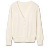 [Infamie] Cardigan, Washable at Home, Smooth, Cotton Blend, V-Neck, Regular