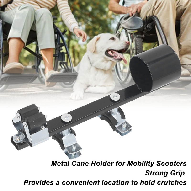 Mobility Scooter Cane Holder Universal Fit Aluminum Alloy Walking Stick