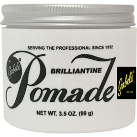 Gabel’s Brilliantine Pomade 3.5oz (Dye Free) Oil Based Hair Styling Pomade Manufacturer Direct has Exclusive Aluminum Cap Logo Black Label