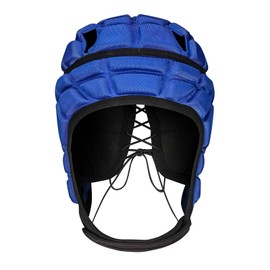 Kids Rugby Headguard, Junior Rugby Helmet Scrum Cap, Football Goalkeeper Padded Helmet Anti-Collision Headgear, Teen Boys Girls Sports Helmet Protective Gear for Rugby, Soccer, Baseball (Blue, M)