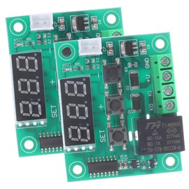 ULTECHNOVO 2pcs Digital Temperature Control Module Accuracy Intelligent Thermostat for Indoor Use Led Display Energy Efficient Thermostat for