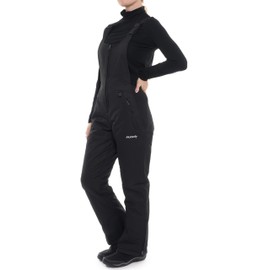 SkiGear Women's Essential Insulated Bib Overalls, Black, 1X Tall