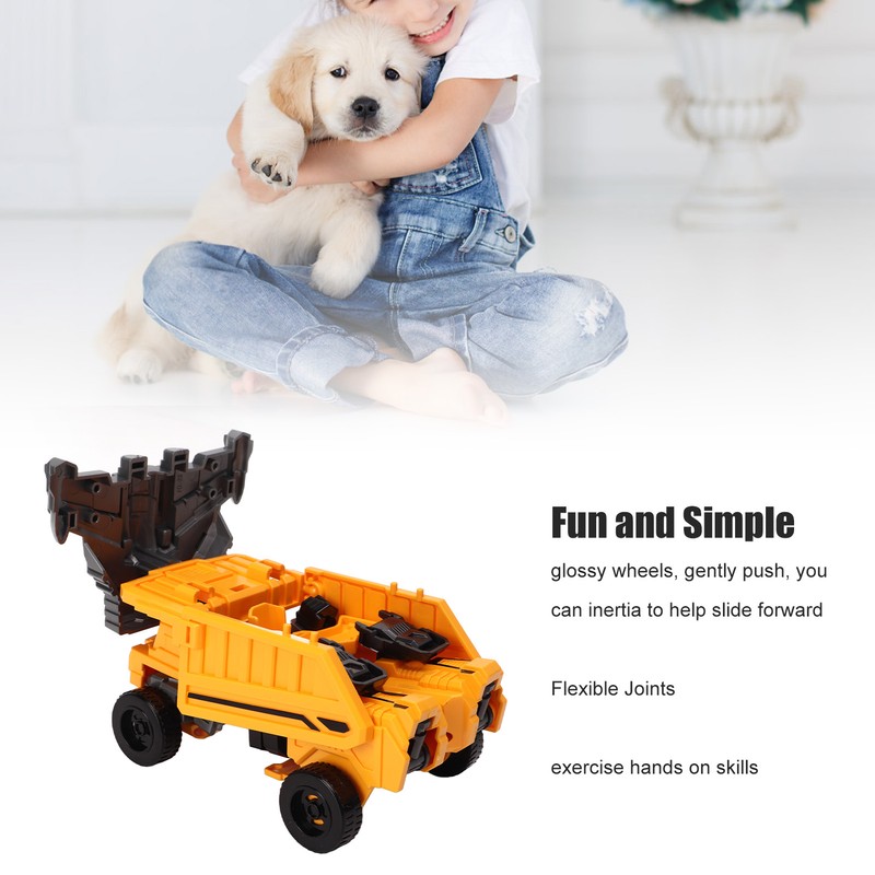 Transformation Robot Toy 2 Forms Flexible Joints Drop Resistant Educational