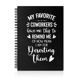 PUVOXHO My Favorite Coworker Hardcover 160 Pages Spiral Notebooks, Thank You Retirement Going Away Gifts for Women Men Coworkers Friend, Funny Sarcastic Gifts, New Job Gifts, Coworker Birthday Gifts