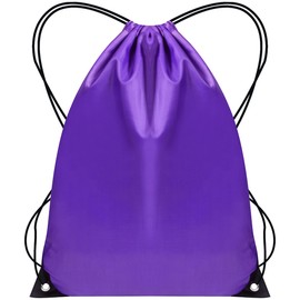 Drawstring Bags Gym Swimming School Sports Bag Unisex 1PCS Trainer String Bag Sack Backpack PE Bags for Women Men Children Travel Beach Kids Boys Girls Outdoor Shopping Holidays (Purple 1pc)