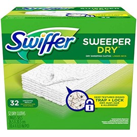 Swiffer Sweeper Dry Sweeping Cloths, Refills, Unscented, 32 ct.