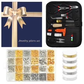 fuvooi Jewelry Pliers Set Jewelry Making Supplies Kit, Jewelry Repair Tools for Chain, Beading, Wire,Earring Charms, Necklace, Bracelet, Findings and Crafts