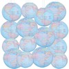 15Pcs Around The World Paper Lantern Hanging Decorations Travel Map