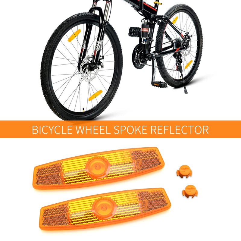 MFC PRO Bicycle Wheel Reflector Amber Pack of 4 (Amber,