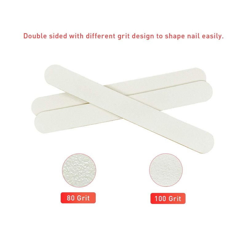 Professional Nail Files Double Sided Emery Board 80/100 Grit for