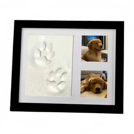 Hand Print Stamp, Baby, Hand, Foot Shape, No Mess, Paw Stamp, Clay Memorial Photo Frame, Baby Shower, Inner Gift (Black)