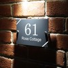 Badgemaster Modern Anthracite House Number Sign Plaque Stainless Steel Standoffs
