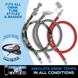 Gearhandle Drink Tube Insulator Insulation Sleeve Compatible with Osprey, Platypus, Hydrapak, Source, and CamelBak Hydration Backpacks - Drink Tube Insulation Hose Cover (Alpine Digital, 36" inch)