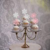 24 piezas de adornos de copos de nieve para cupcakes