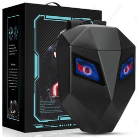 ocxutsx 19-Inch LED Waterproof Motorcycle Backpack, Laptop Bag, Helmet Bag, LED Hard Shell, Custom Screen, Cycling/Camping