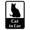 Cat in Car "Cat" Car Sticker (Magnet) s12