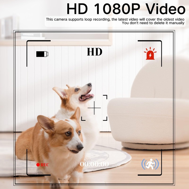 FUXGZ Wireless Smart Clock Mini Camera HD 1080P WiFi Video