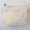 Women Makeup Bag Bowknot Print Large Capacity Zipper Closure Cosmetic