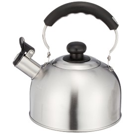 Pearl Metal Whistling Kettle, 0.7 gal (2.4 L), Induction Compatible, Stainless Steel, Heat Up 2 HB-1150