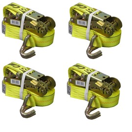 RAParts 4 Ratchet Straps Flatbed Truck Trailer Cargo Tie Down Farm Binder 2" x 27'