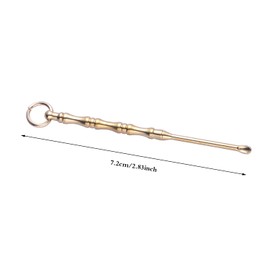JKJF 6 Pcs Brass Snuff Spoon Tiny Powder Spoon Scoops Mini Spoon Shovel Vintage Mini Spoon Keychain Pendant Charms Necklace Loop for Spices Sand Salts - Bamboo