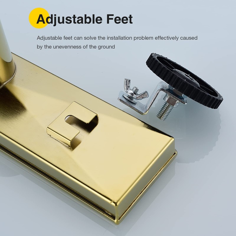 12 Inch Square Shower Linear Brushed Gold Bathroom Floor Drain
