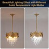 Gold Crystal Chandeliers 16” Modern Small Ceiling Pendant Light Fixture
