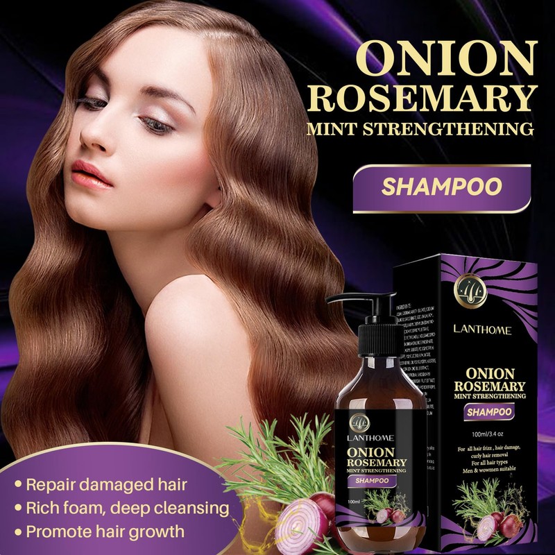 Onion Rosemary Mint Strengthening Shampoo, 100ml, Hair Growth Formula